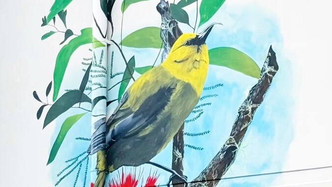 bird mural