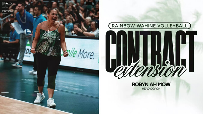 Robyn Ah Mow photo and Contract Extension graphic