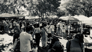 People at a farmer's market