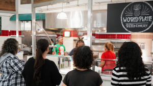 Students at the World Plate Batch Cookery