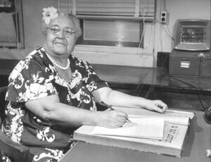 person sitting at a desk