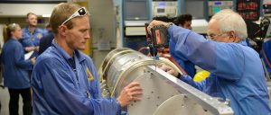 Workers at Wallops Flight Facility