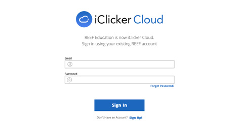image of the iclicker cloud website